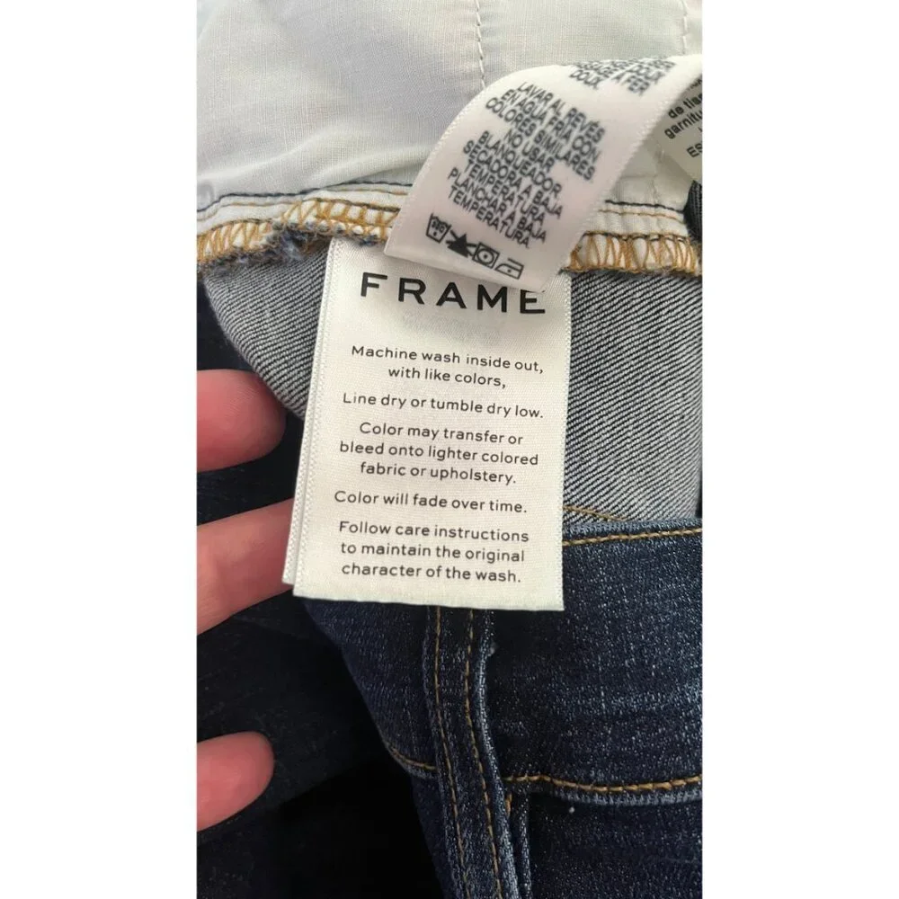 FRAME MERIBEL WIDE LEG FLARE SLIM FIT JEANS 26 - Picture 10 of 11